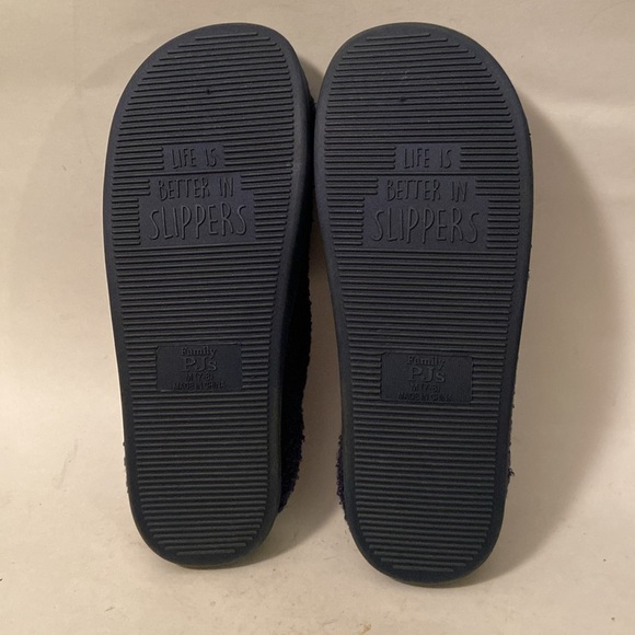 Family PJs Slippers Womens Medium 7-8 JOLLY Colorful Festive Lounge Bright Cozy - Picture 4 of 5